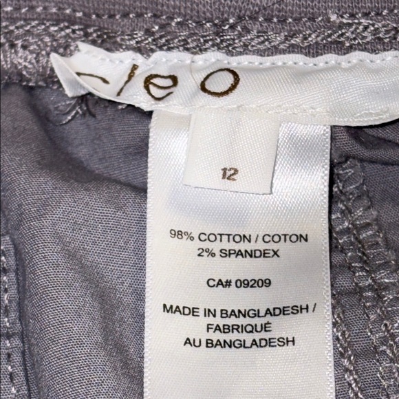 Cleo drawstring gray/blue Women's Skirt with 4 pockets, size 12 - Picture 6 of 6